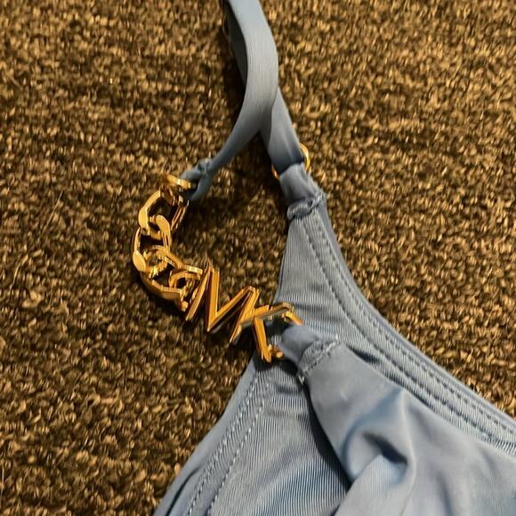 Michael Kors Signature Solids Logo Chain One Shoulder Tankini Top NWT Small - Picture 3 of 4